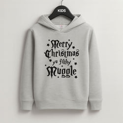 Merry Christmas You Filthy Muggle Grey Kids Hoodie