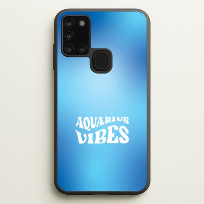 Aquarius Vibes Gradient Zodiac Galaxy A21s Case
