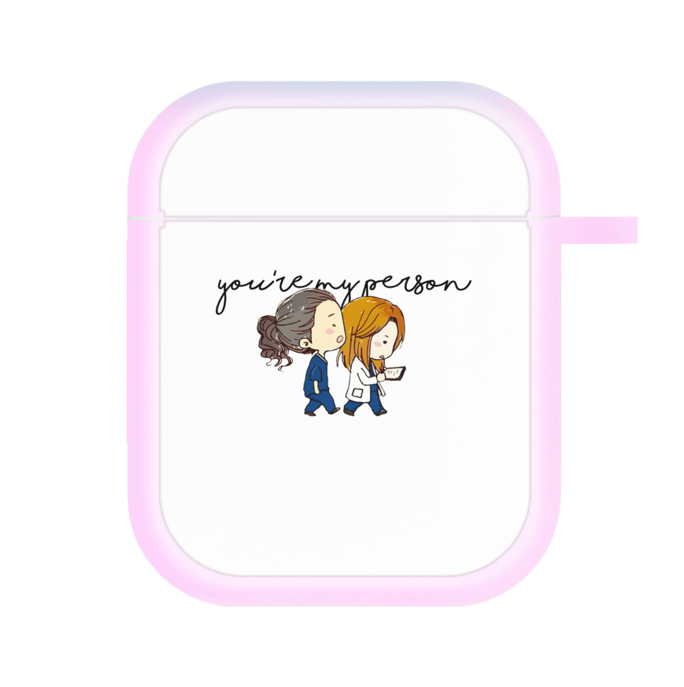 You're My Person Cartoon - Grey's Anatomy AirPods Case