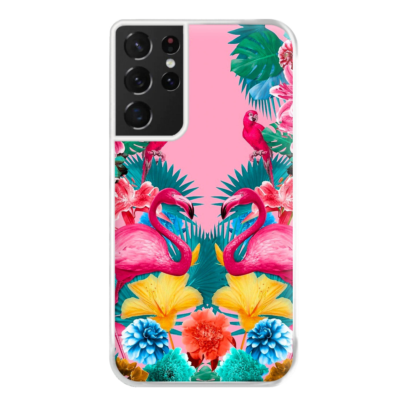 Flamingo and Tropical garden Phone Case
