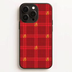 Superhero Team Red Tartan Pattern Phone Case for Apple iPhone, Samsung Galaxy, Huawei and Google Pixel