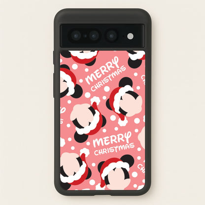 Merry Christmas Cartoon Mouse Pattern Google Pixel 7 Pro Case