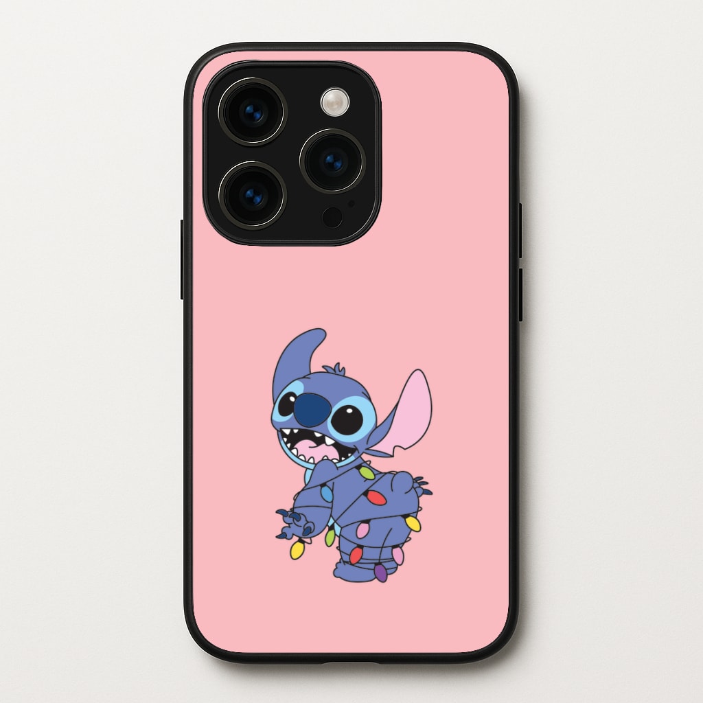 Cute Blue Alien Fairylights iPhone 15 Pro Case