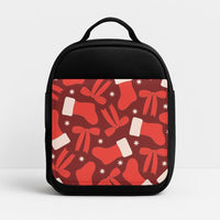 Stockings And Bows Pattern Lunchbox