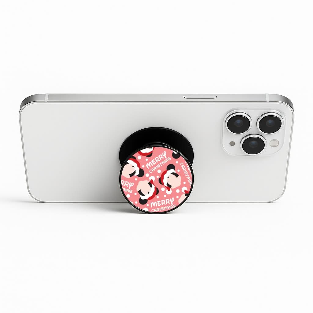 Merry Christmas Cartoon Mouse Pattern Phone Stand
