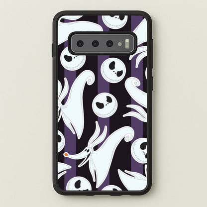 Skeleton Dog And Face Pattern Galaxy S10 Case