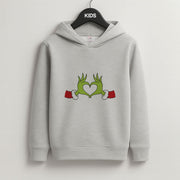 Christmas Green Heart Kids Hoodie 2