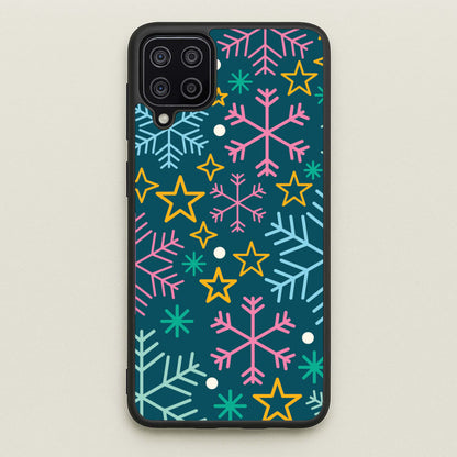 Colourful Christmas Symbols Pattern Galaxy A12 Case