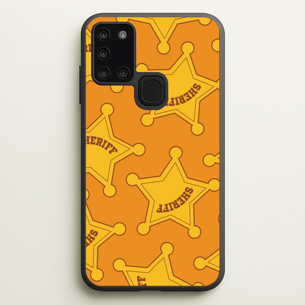 Sheriff Badge Pattern Galaxy A21s Case