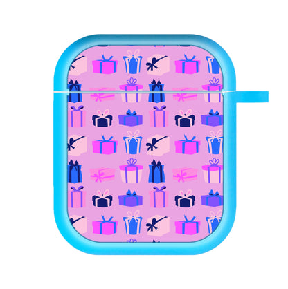 Pink Presents - Christmas Patterns AirPods Case