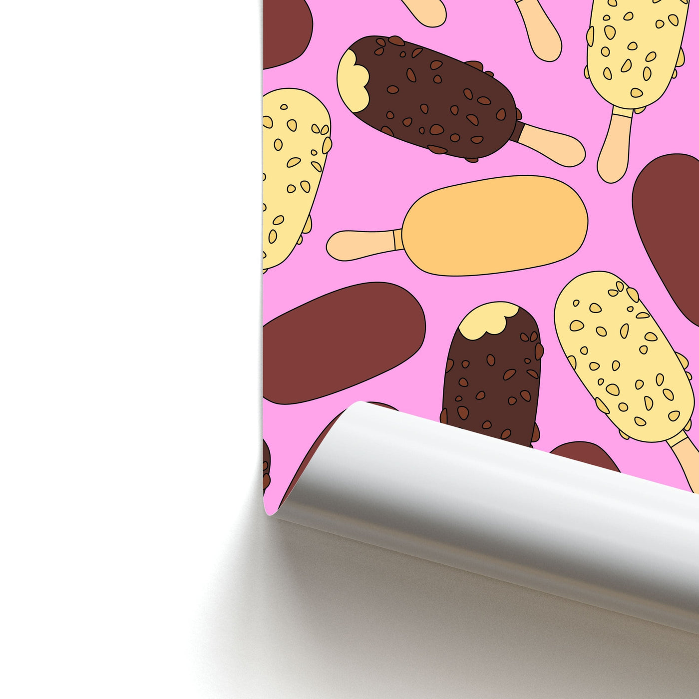 Chocolate Ice Cream Lollys - Summer Poster