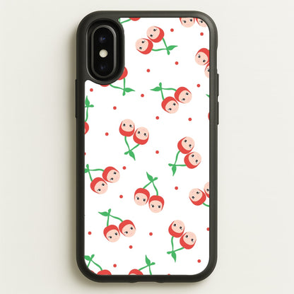 Cherry Angels Pattern iPhone X / XS Case