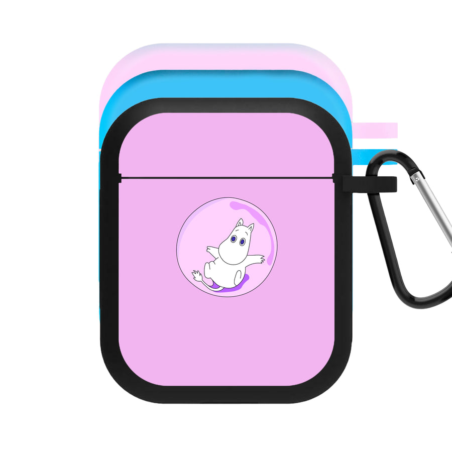 Moomin In A Pink Bubble  AirPods Case