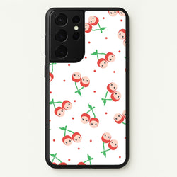 Cherry Angels Pattern Galaxy S21 Ultra Case