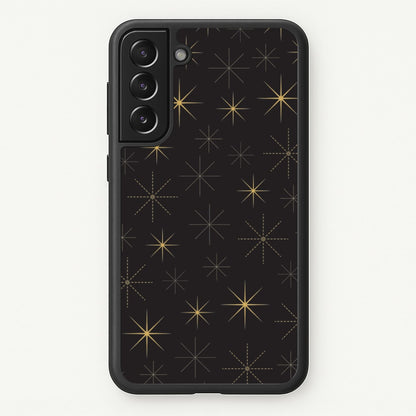 Christmas Gold Stars Pattern Galaxy S21 Case