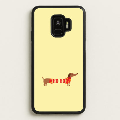 Christmas Jumper Ho Ho Dachshund Galaxy S9 Case