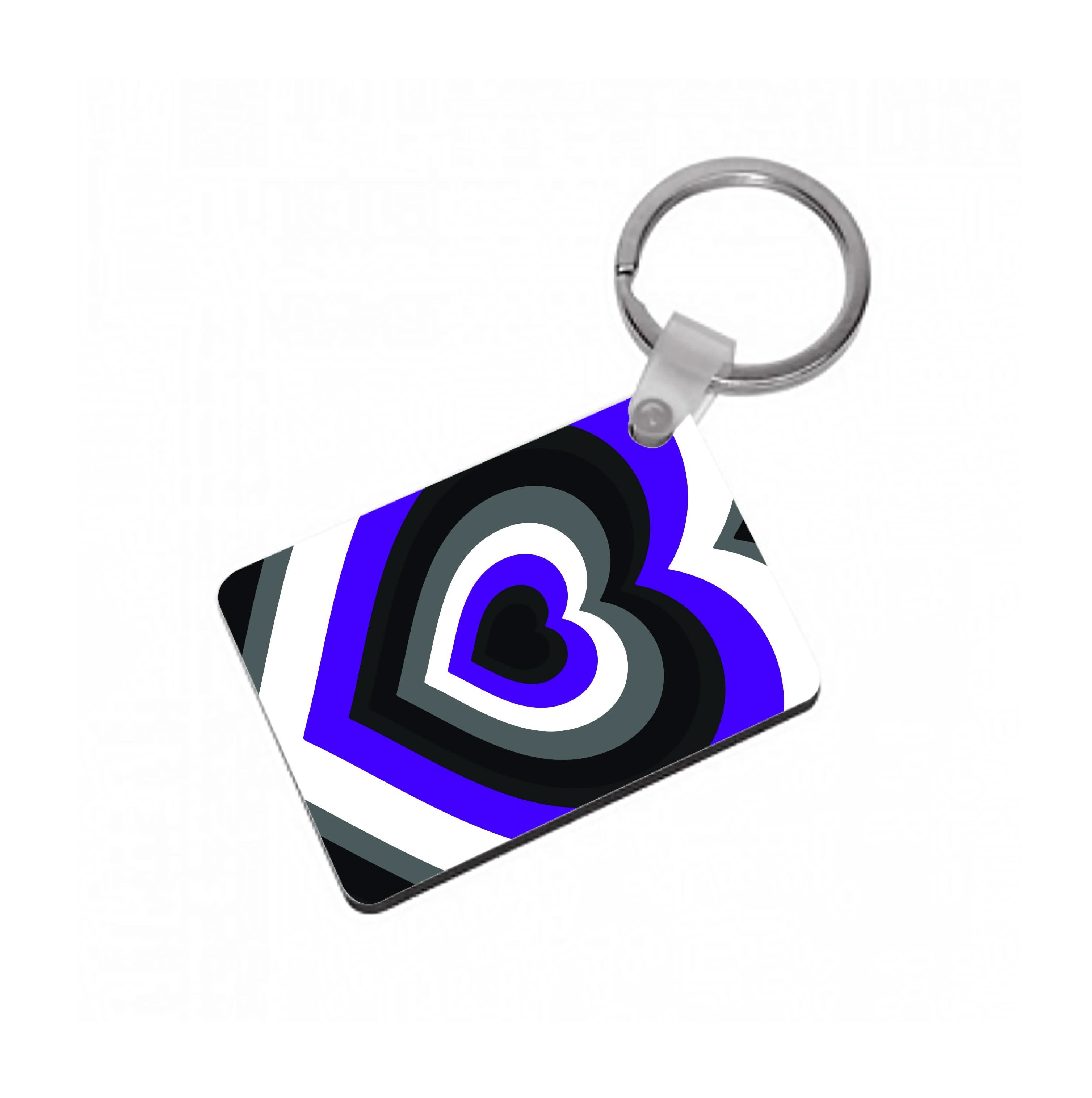 Asexual Pride Heart Keyring