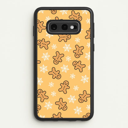 Cute Gingerbread And Snowflakes Pattern Galaxy S10e Case