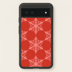 Red Giant Snowflakes Christmas Pattern Google Pixel 6 Case