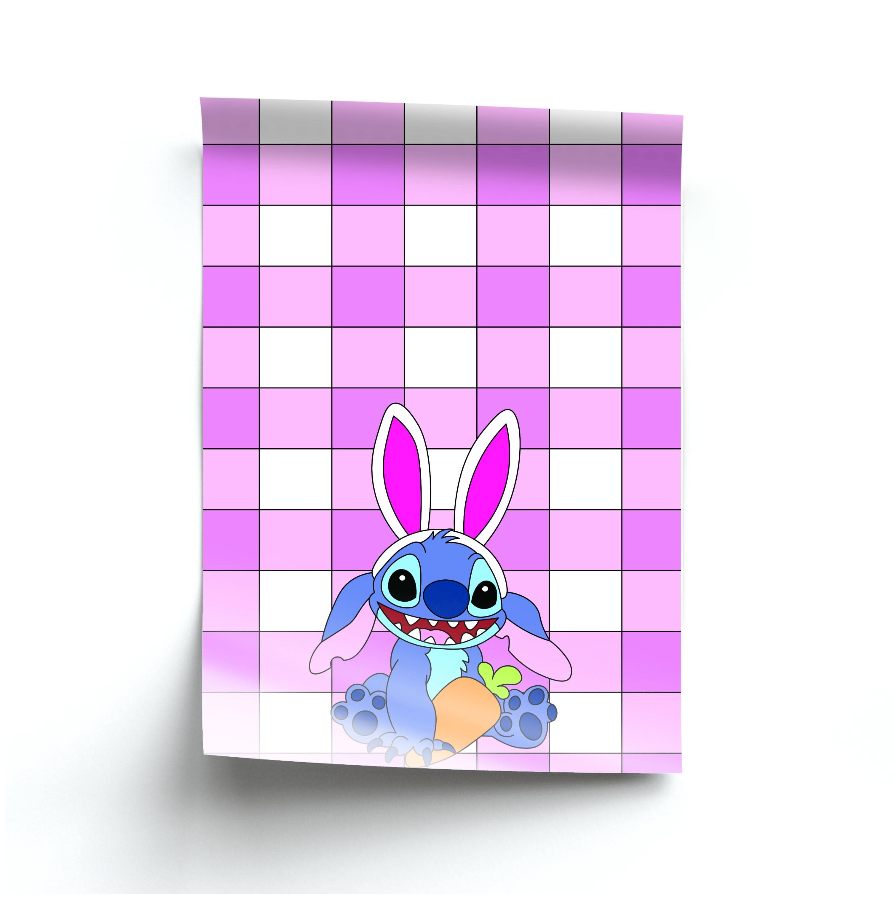 Easter Bunny Blue Alien Poster