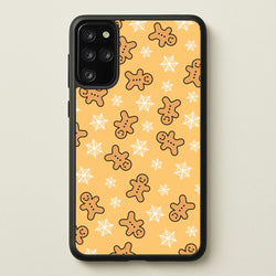 Cute Gingerbread And Snowflakes Pattern Galaxy S20 Plus Case