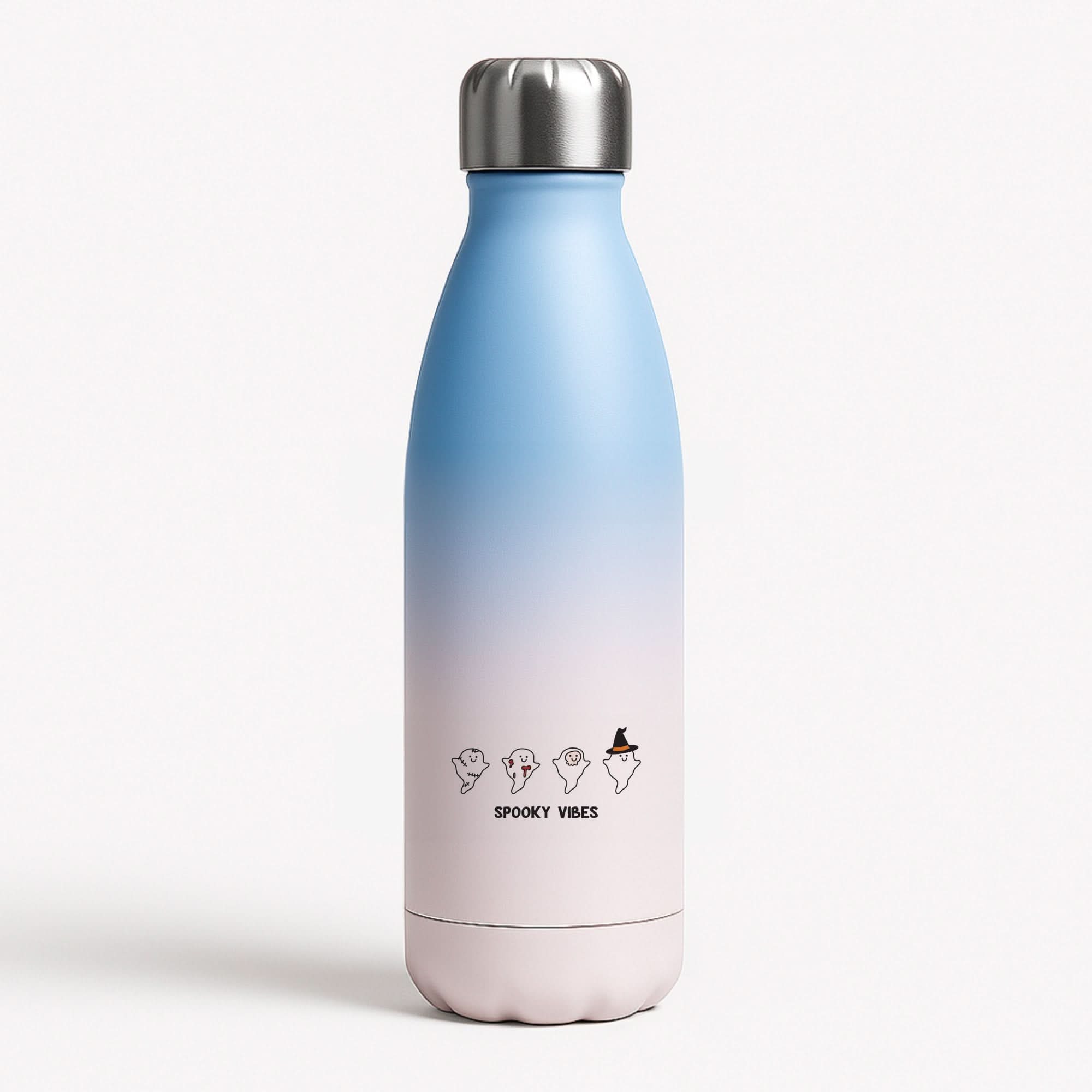Spooky Vibes Ghosties II Blue Water Bottle