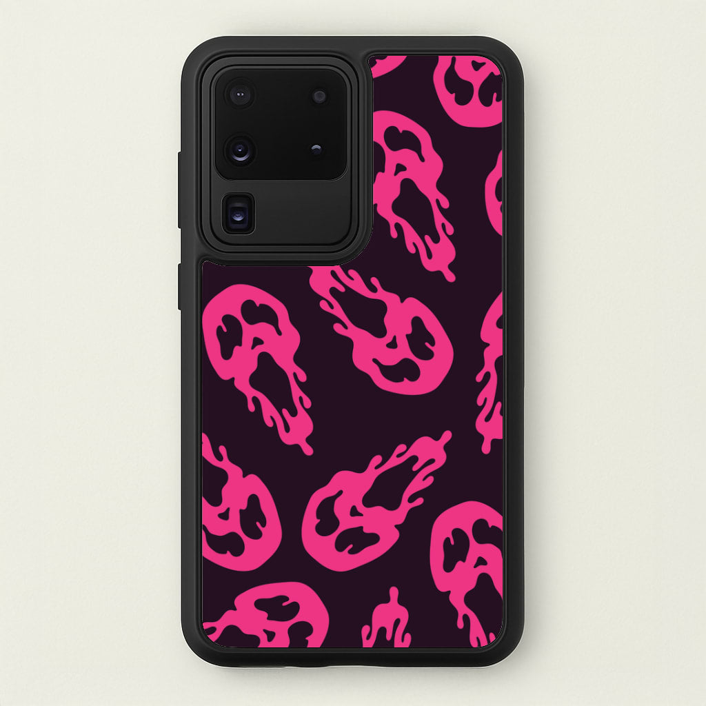 Trippy Ghost Face Pattern Galaxy S20 Ultra Case