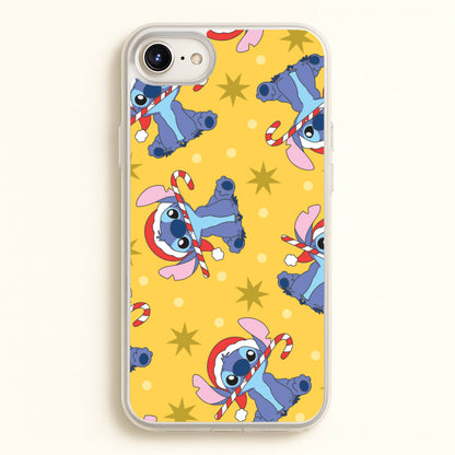Cute Blue Alien Candycane Christmas Pattern iPhone 6 Plus / 7 Plus / 8 Plus Case