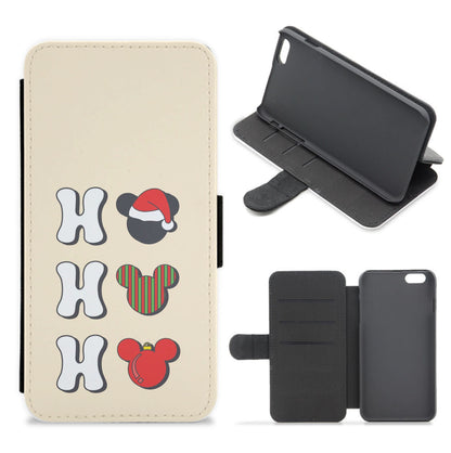 Ho Ho Ho Mickey Flip / Wallet Phone Case