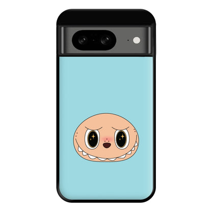 Cute Blue Monster Face Google Pixel 8 Case