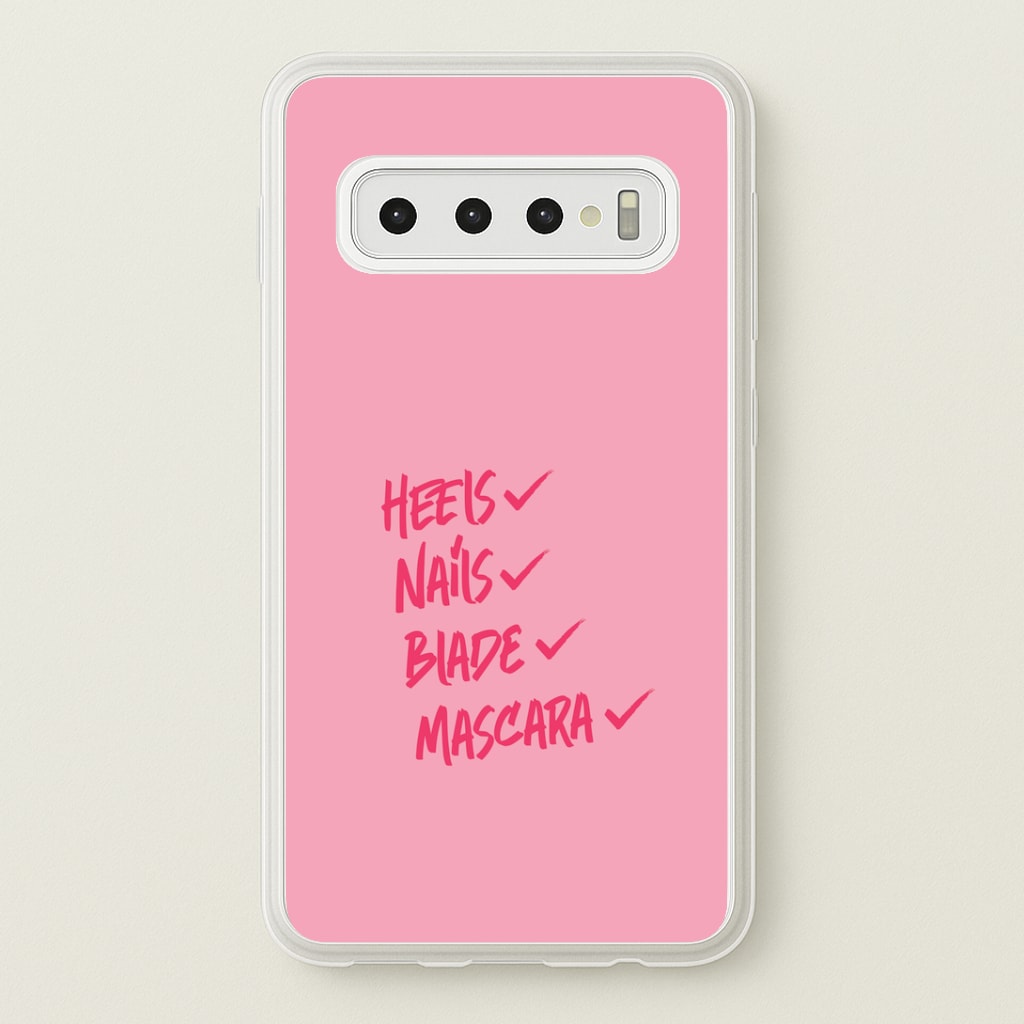 Heels, Nails, Blade, Mascara Galaxy S10 Case