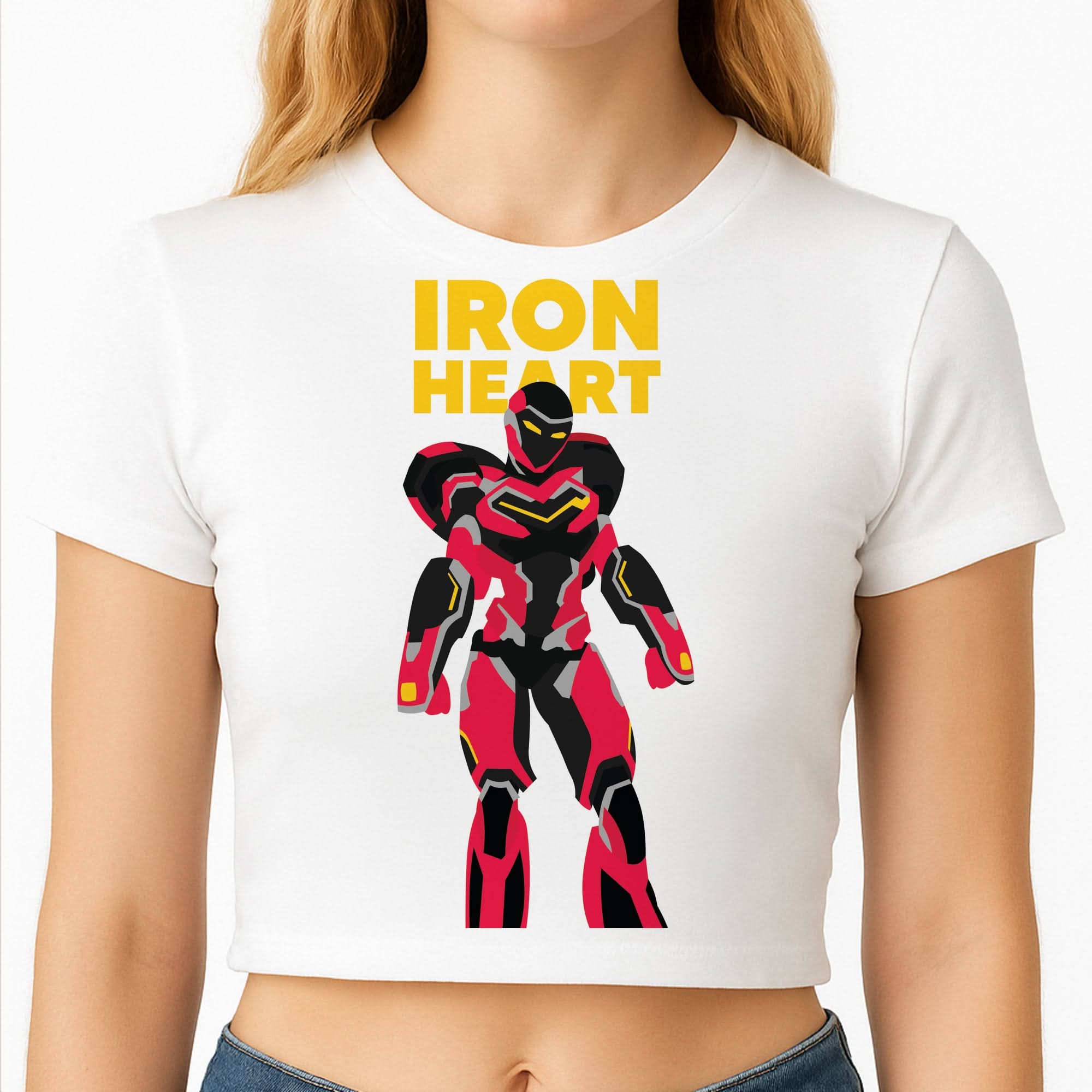 Metal Heart Hero Standing Crop Top