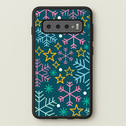 Colourful Christmas Symbols Pattern Galaxy S10 Plus Case