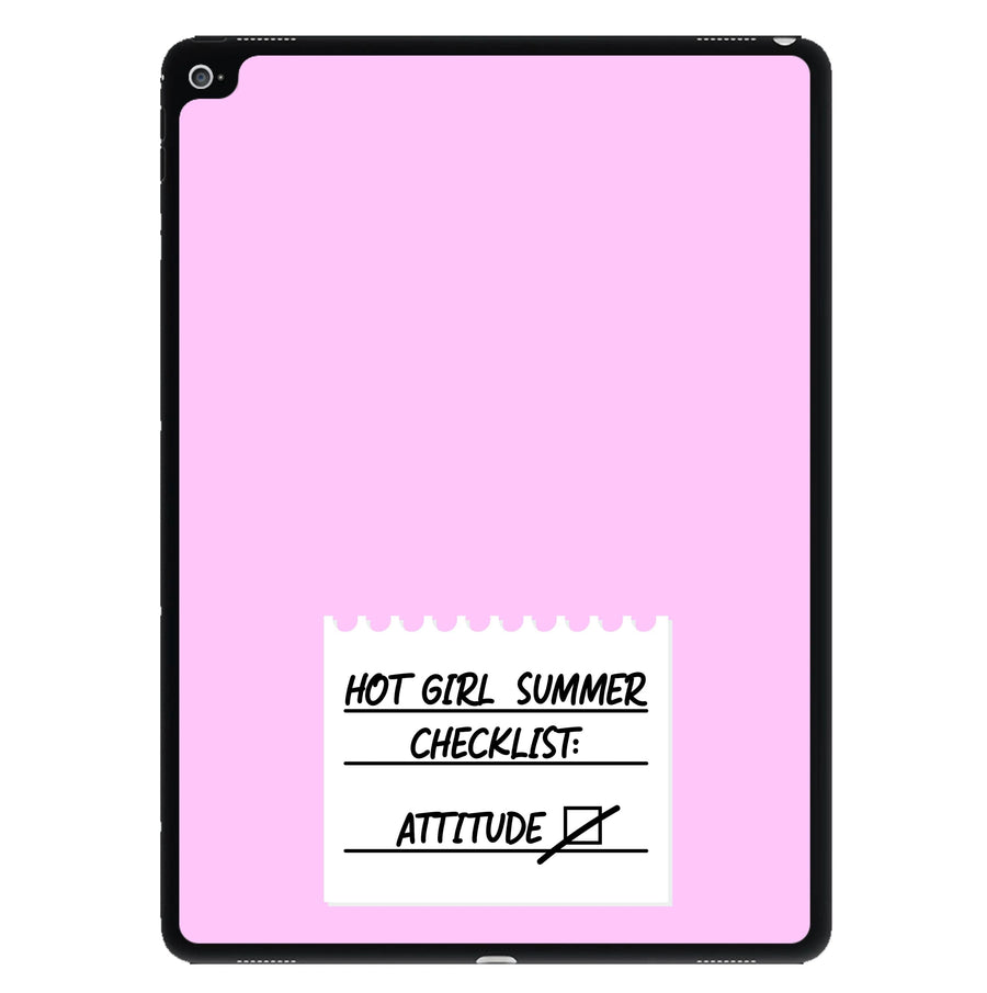 Hot Girl Summer Checklist - Summer iPad Case
