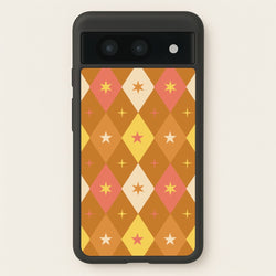 Retro Christmas Argyle Pattern Google Pixel 8a Case