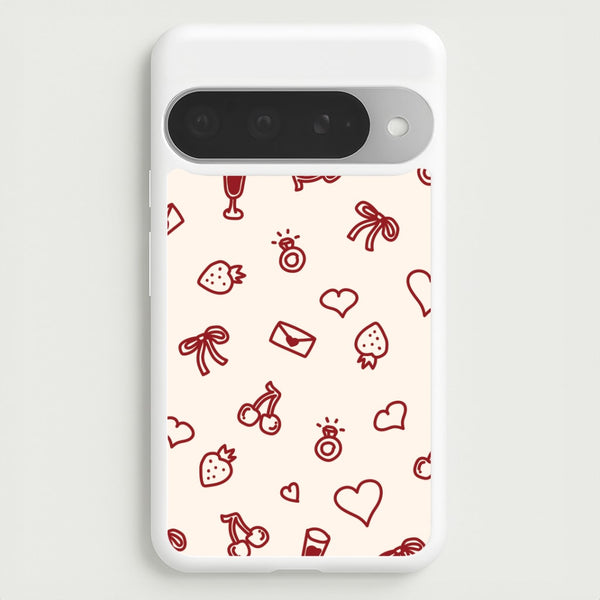 Valentines Doodles Google Pixel 10 Pro XL Case