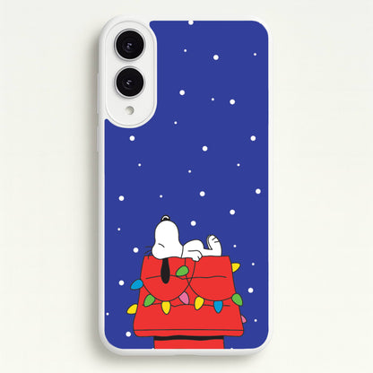 Cartoon Beagle Fairylights Galaxy S25 Edge Case