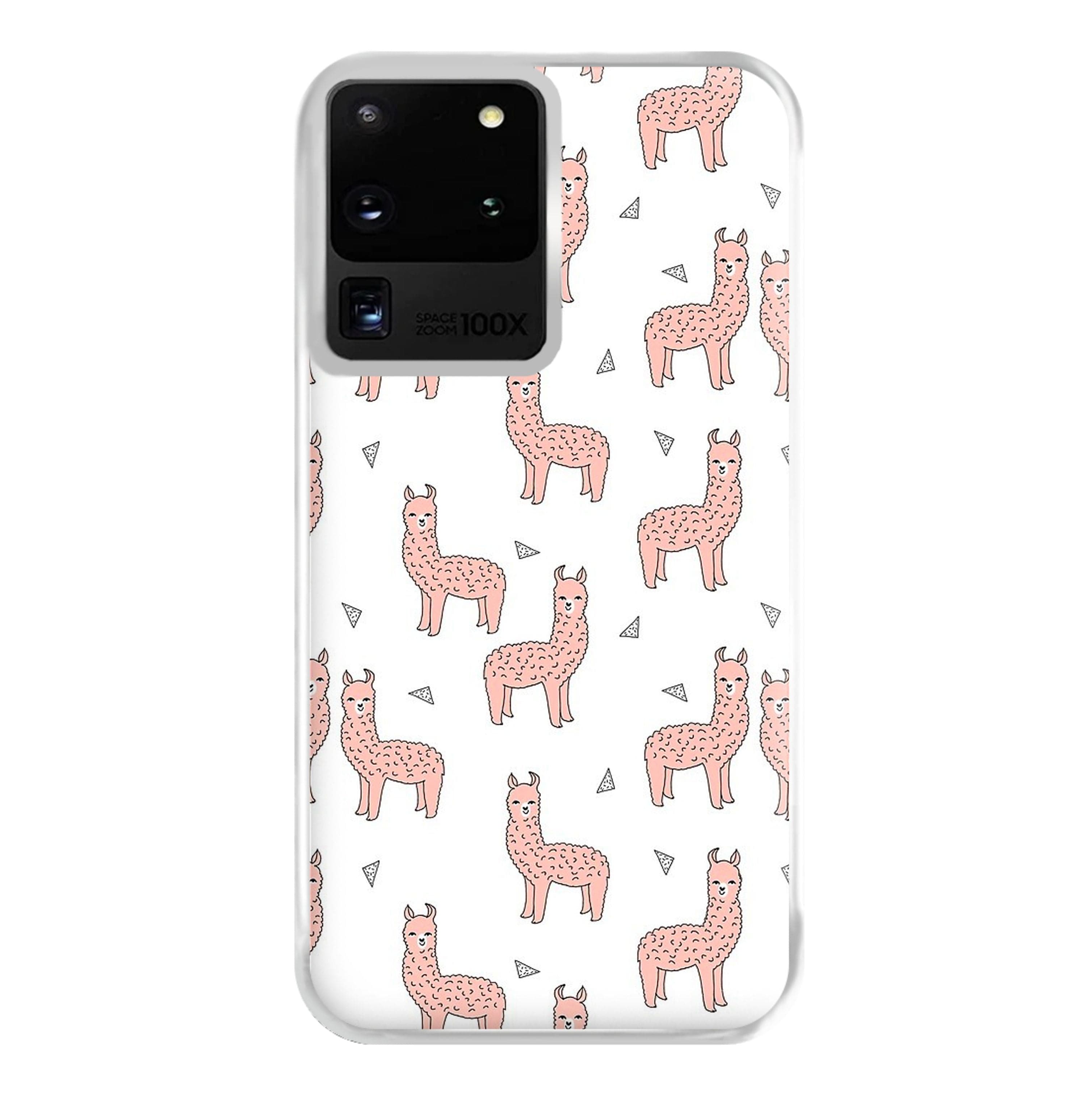 Pale Pink Alpaca Pattern Phone Case