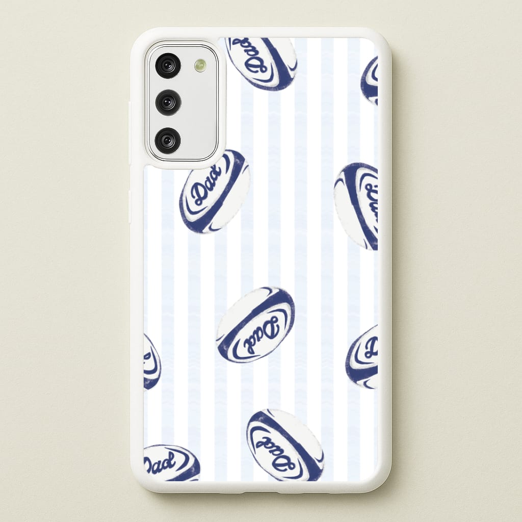 Dad Rugby Ball Pattern Galaxy S20 Case
