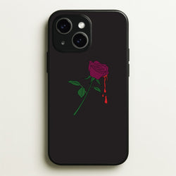 Dark Pink Rose iPhone 14 Plus Case