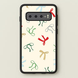 Coquette Christmas Bows Pattern Galaxy S10 Plus Case