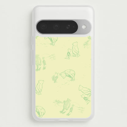 Sketched Winnie Pattern Google Pixel 10 Pro XL Case