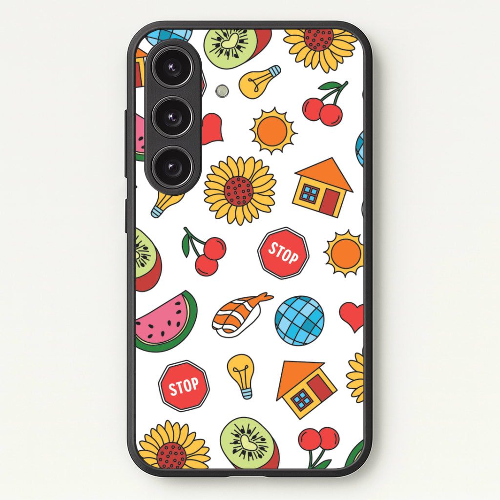 Harry Stickers Pattern Galaxy S24 Case