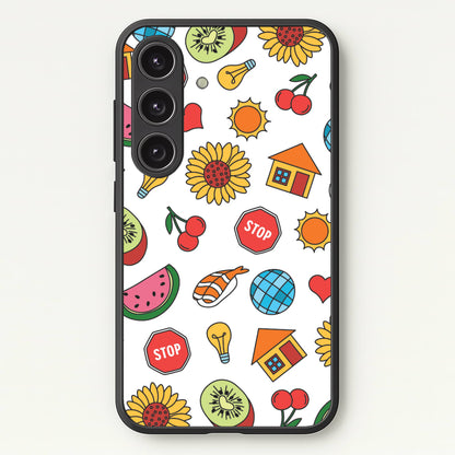 Harry Stickers Pattern Galaxy S24 Case