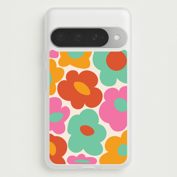 Abstract Trippy Retro Flowers Google Pixel 10 Pro XL Case