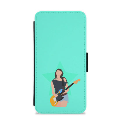 Orange Guitar Flip / Wallet Phone Case