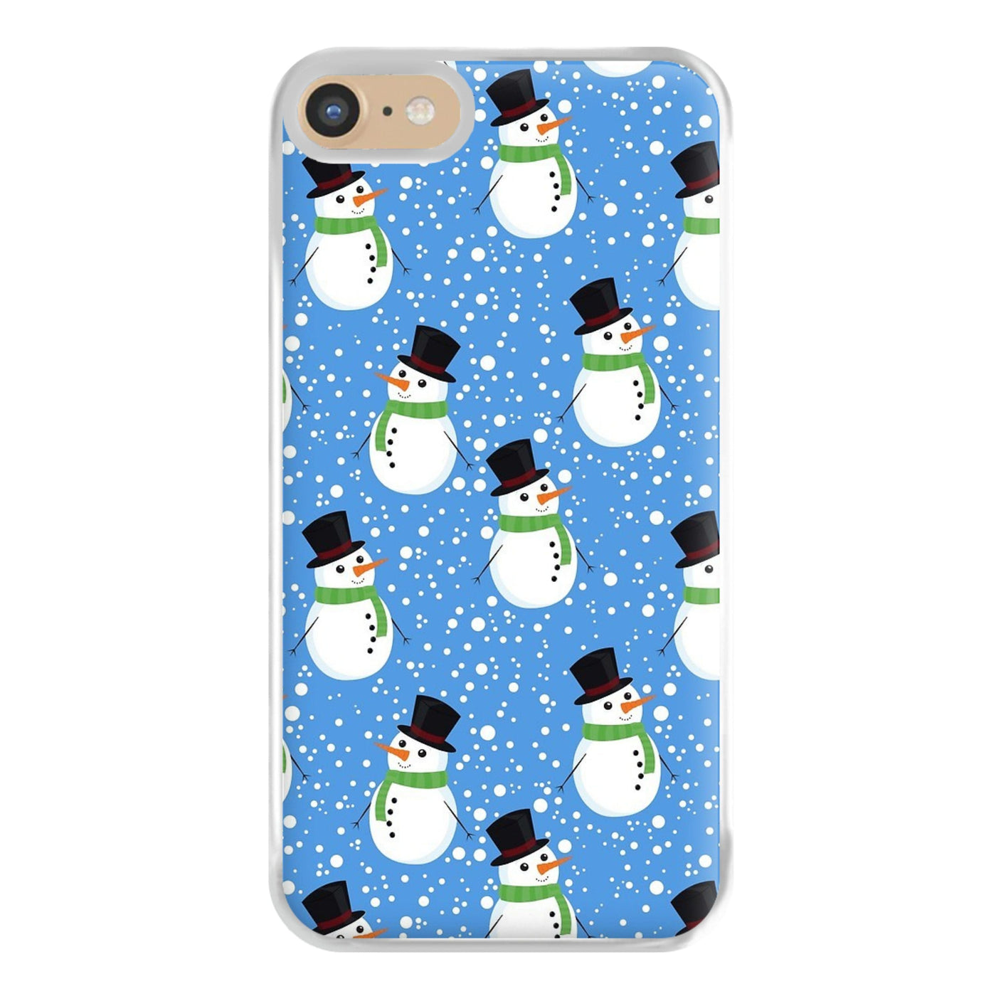 Blue Snowman Pattern Phone Case