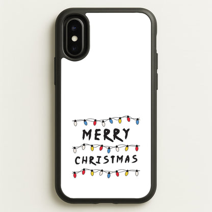 Merry Christmas String Lights iPhone X / XS Case