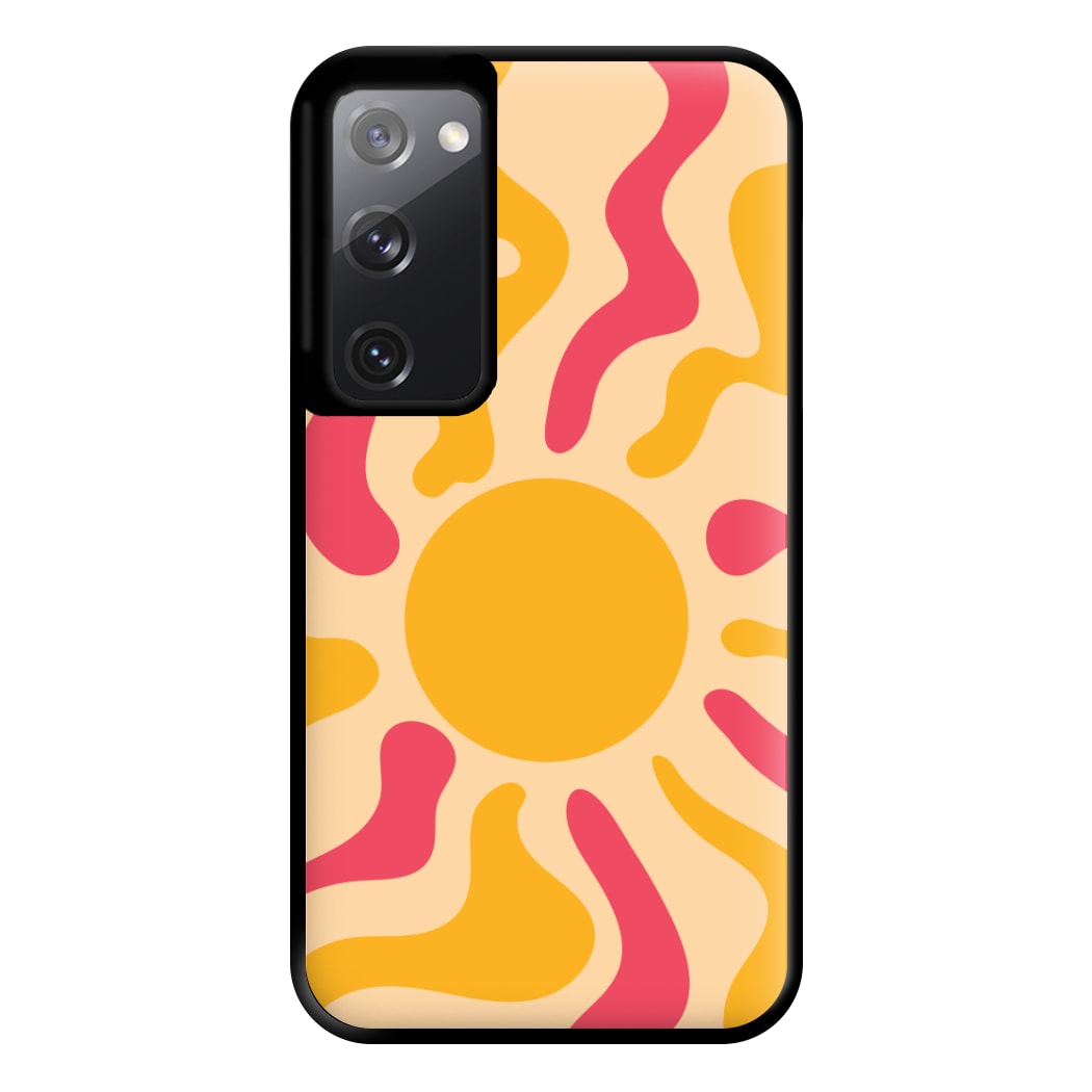 Yellow And Pink Abstract Sun Galaxy S20FE Case