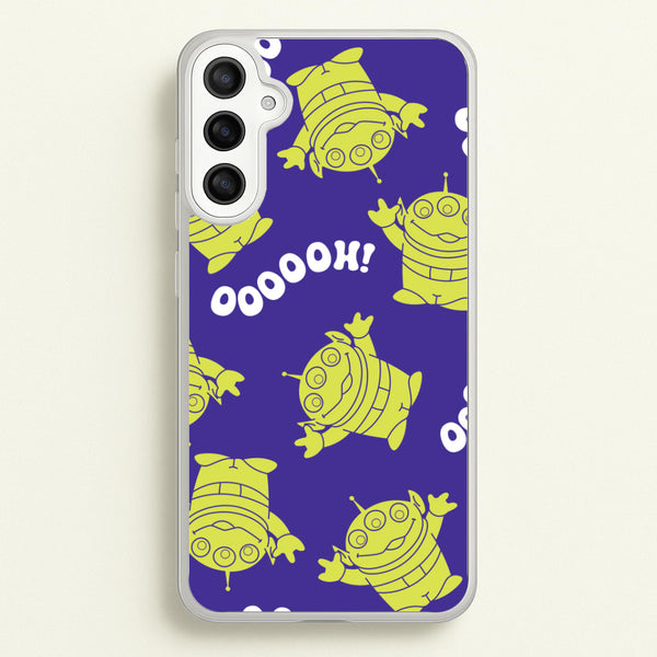 Toy Aliens Silhouette Pattern Galaxy A36 Case